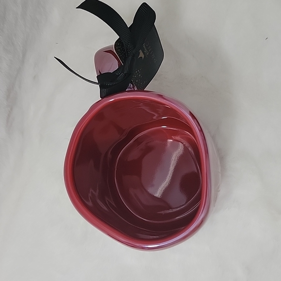 Rae Dunn Iridescent Red Snow White Tea Coffee Mug Cup - Picture 3 of 6